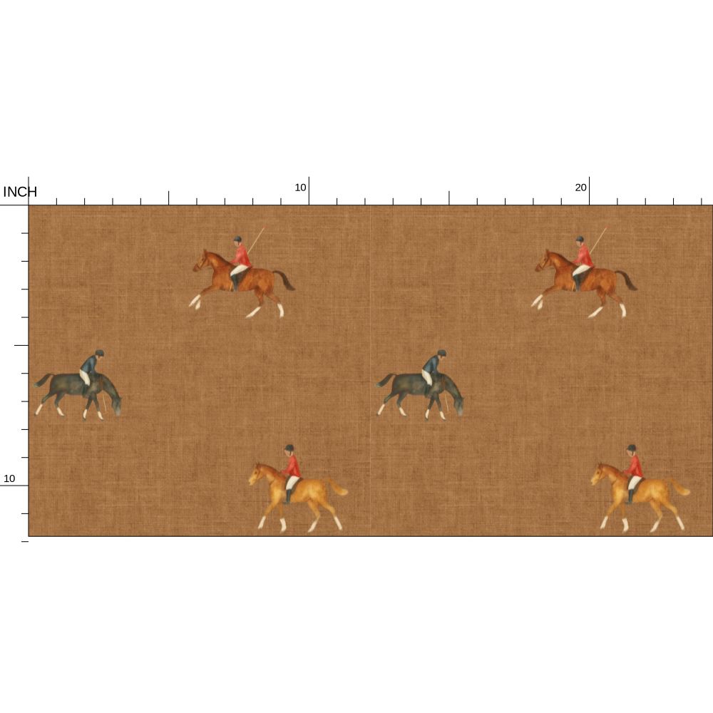 joueurs de polo maron