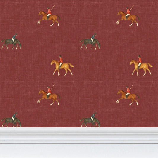 joueurs de polo rouge