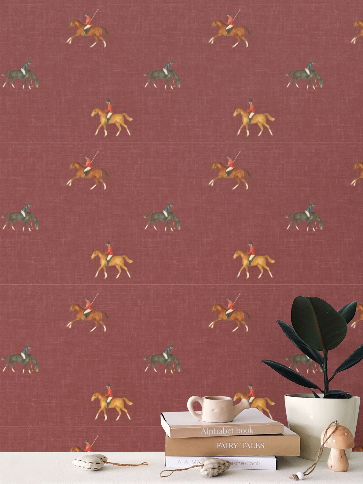 joueurs de polo rouge