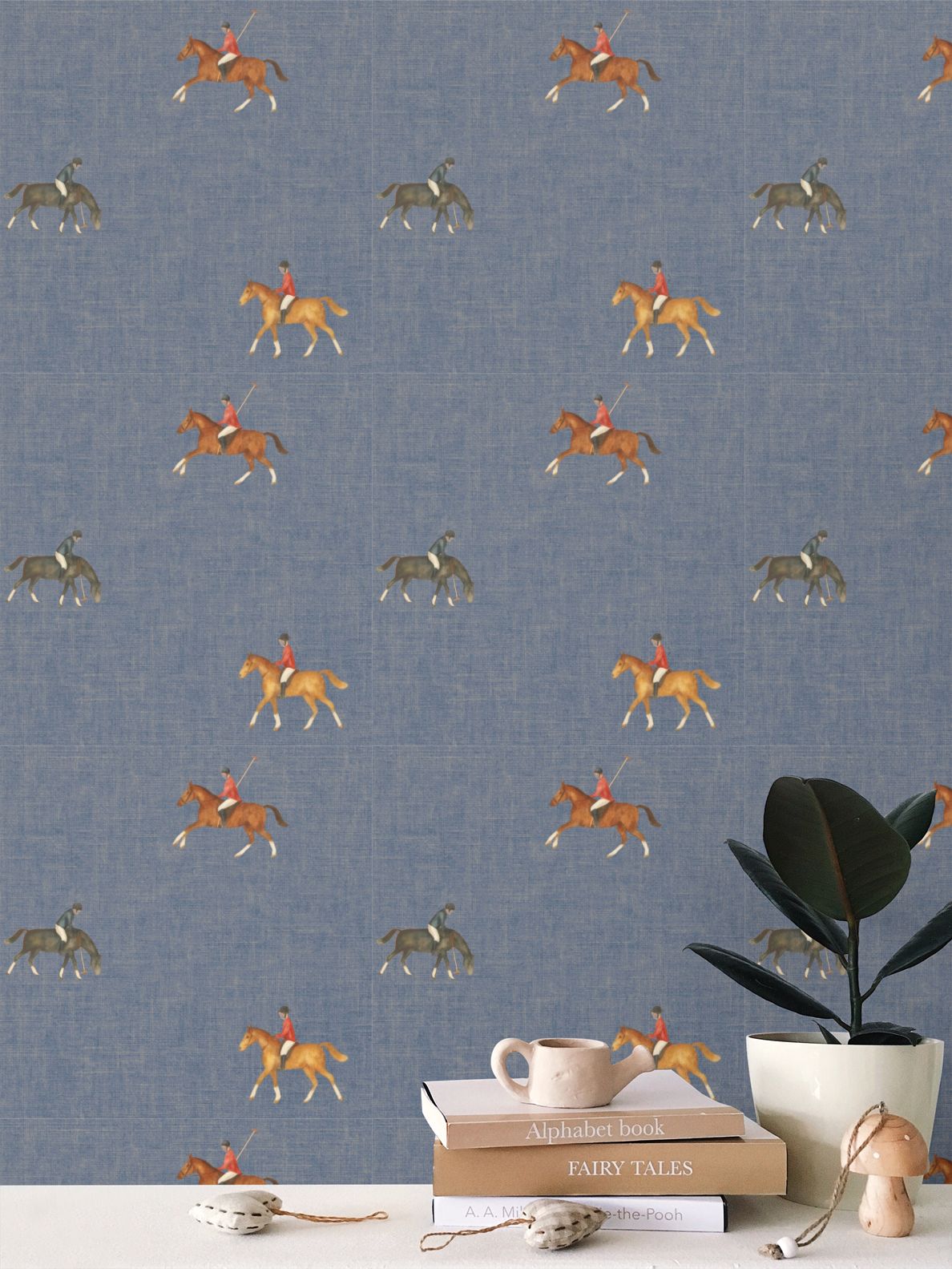 joueurs de polo bleu