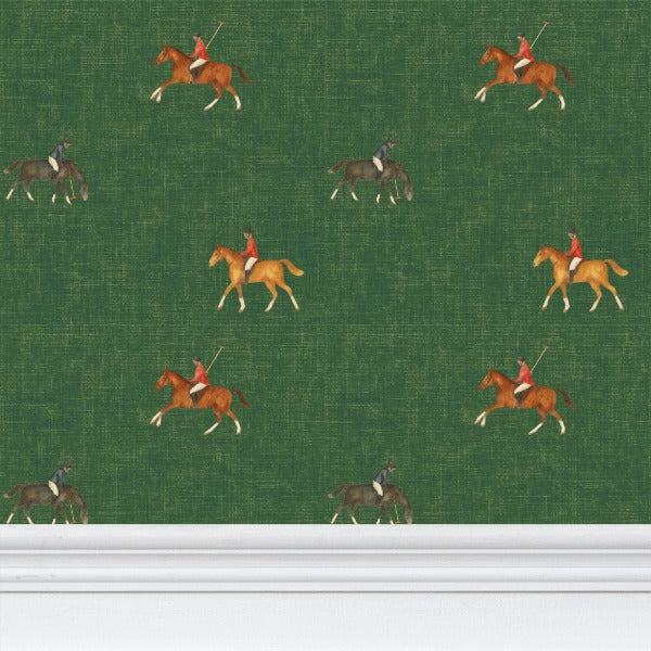 joueurs de polo vert