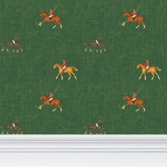 joueurs de polo vert